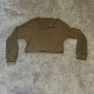 Notched Drop Shoulder Tee